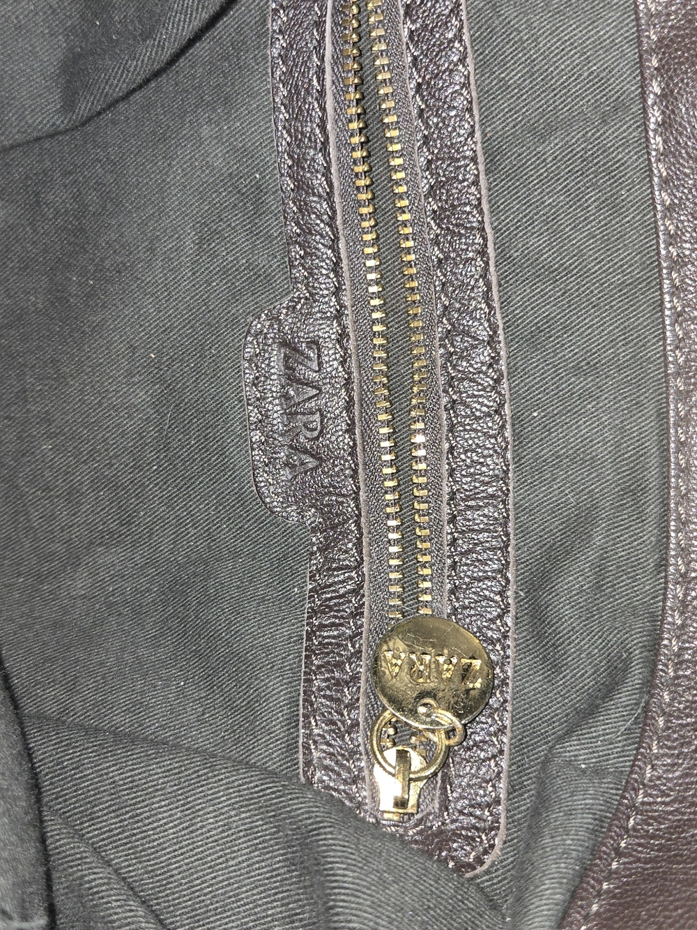 Zara Brown Fringed Tote with Gold Hardware - Picture 4 of 8